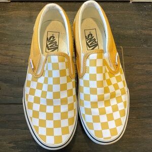 Yellow checkerboard vans